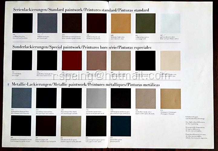 โบรชัวร์สีรถ Benz (หลายภาษา)