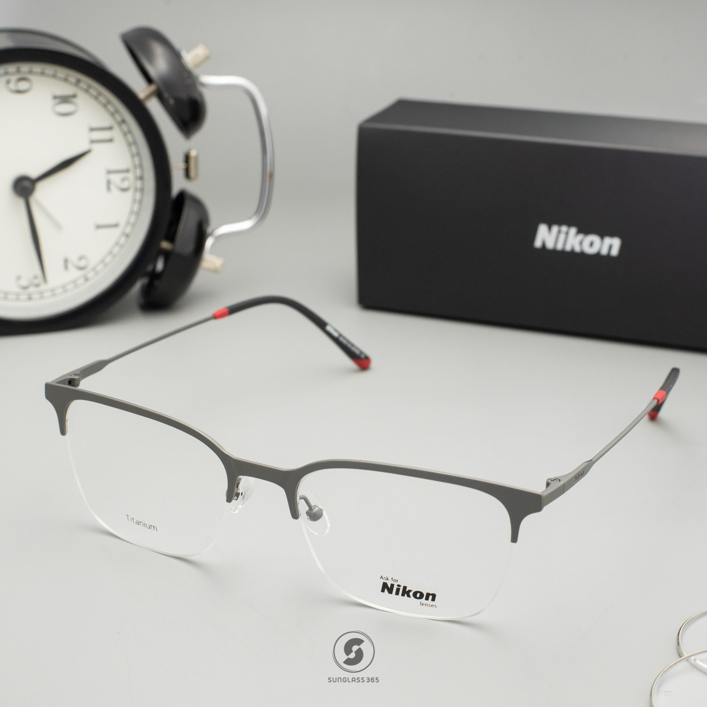 NIKON Frame NC1022 141 Red Color Touch Series Matte Dark Grey