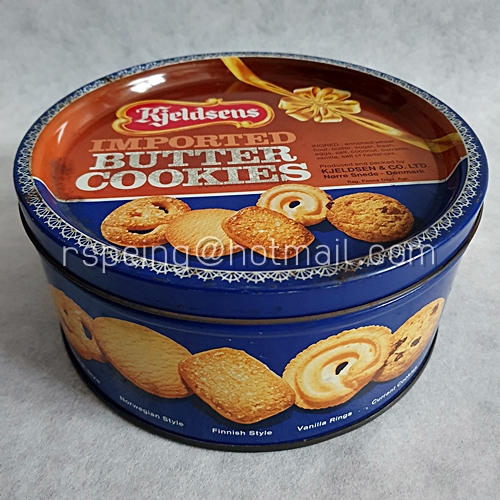 กล่องขนมคุ้กกี้เก่า Kjeldsens Imported Butter Cookies
