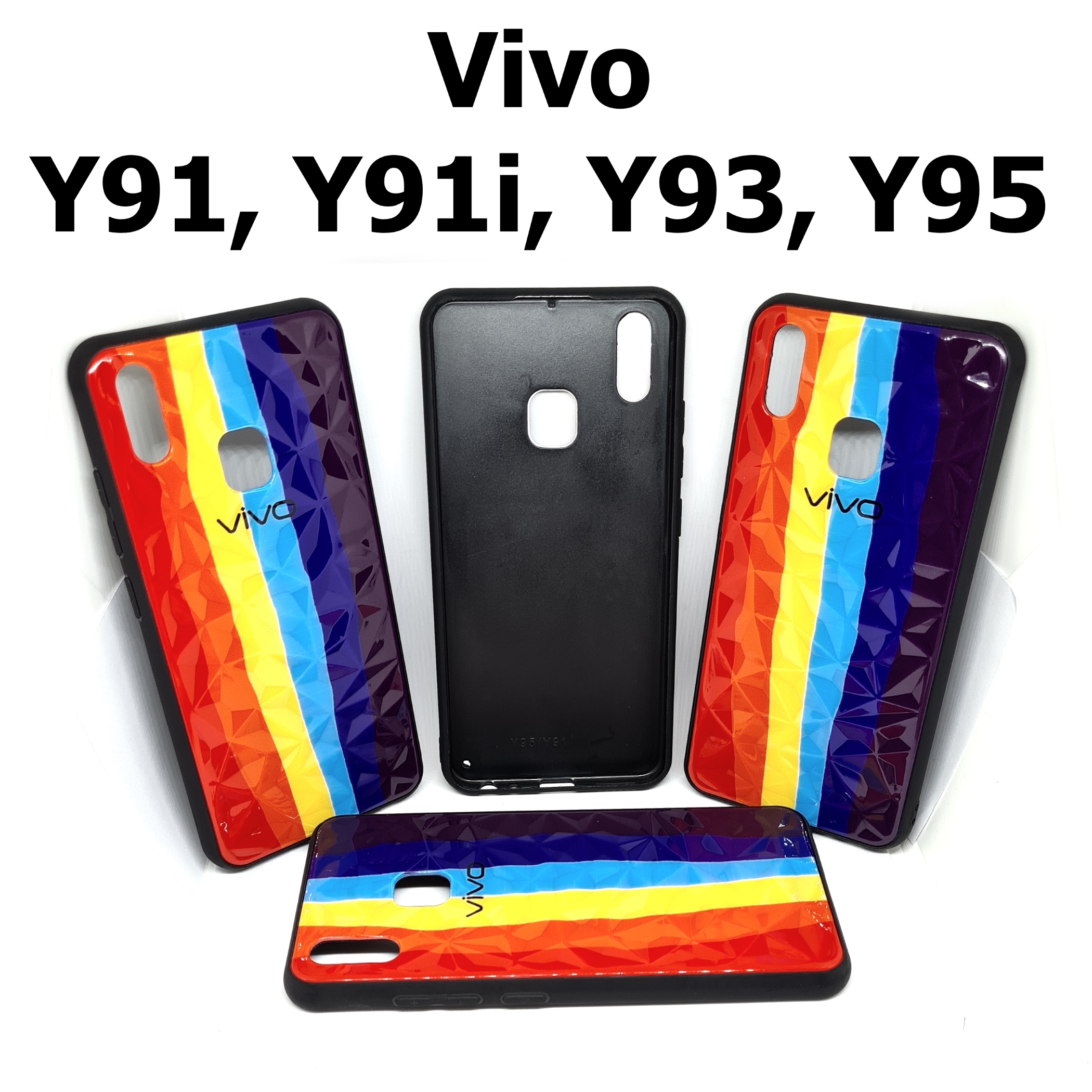 เคสสีรุ้ง 3 มิติ - Vivo Y91, Y91i, Y93, Y95