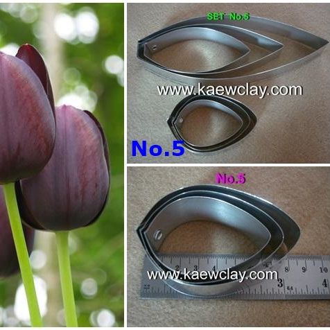 พิมพ์ตัดดอกทิวลิป(Aluminum mold cutter TULIP + leaves )