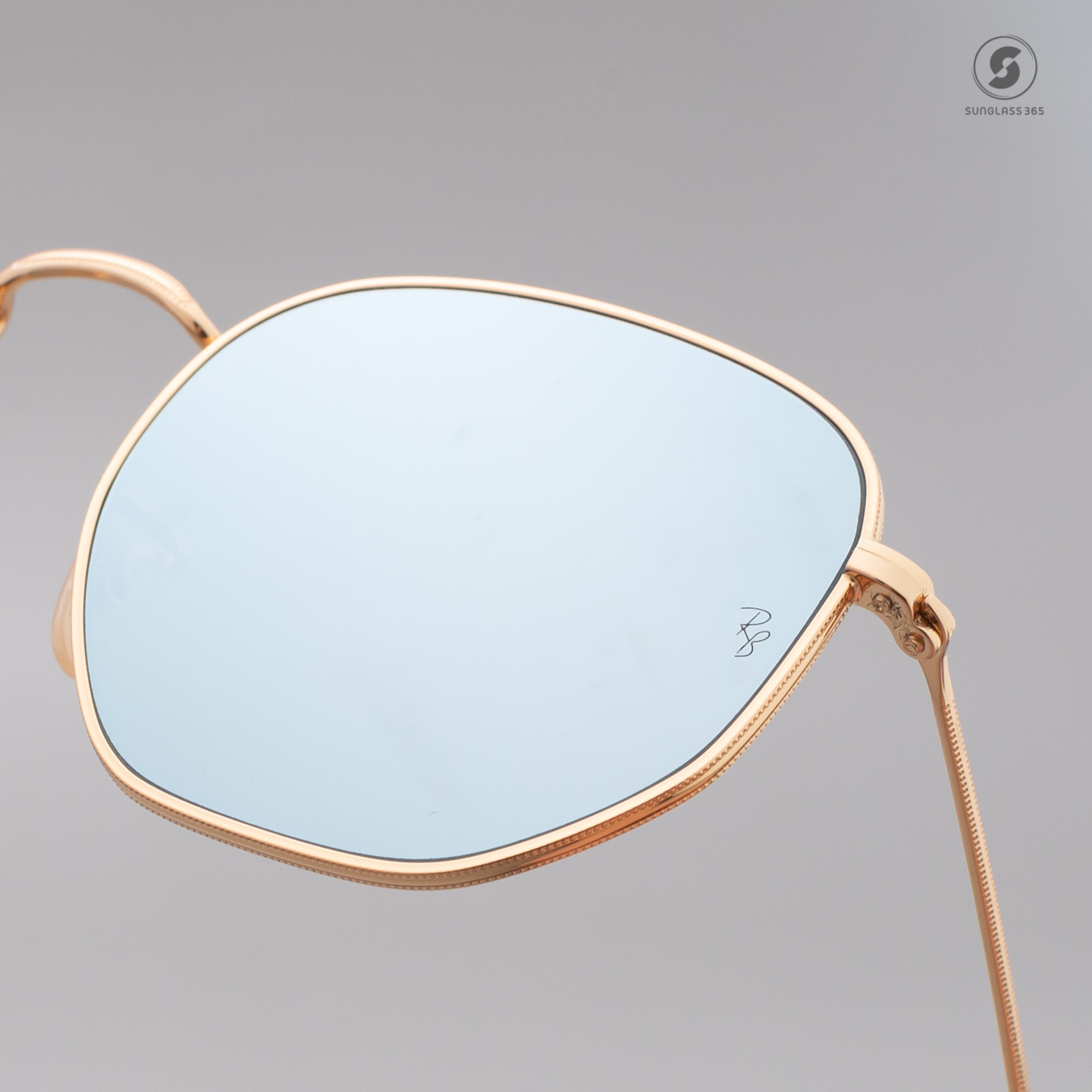 Ray Ban RB3548N 001/30 hexagonal Gold Silver Mirror