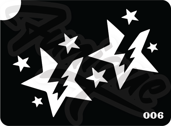 SET3 Stencil บล็อกสติกเกอร์ รอยสักกากเพชร เพ้นท์กากเพชร กลิตเตอร์ Funique สติ๊กเกอร์ แบบลาย DIY งานประดิษฐ์