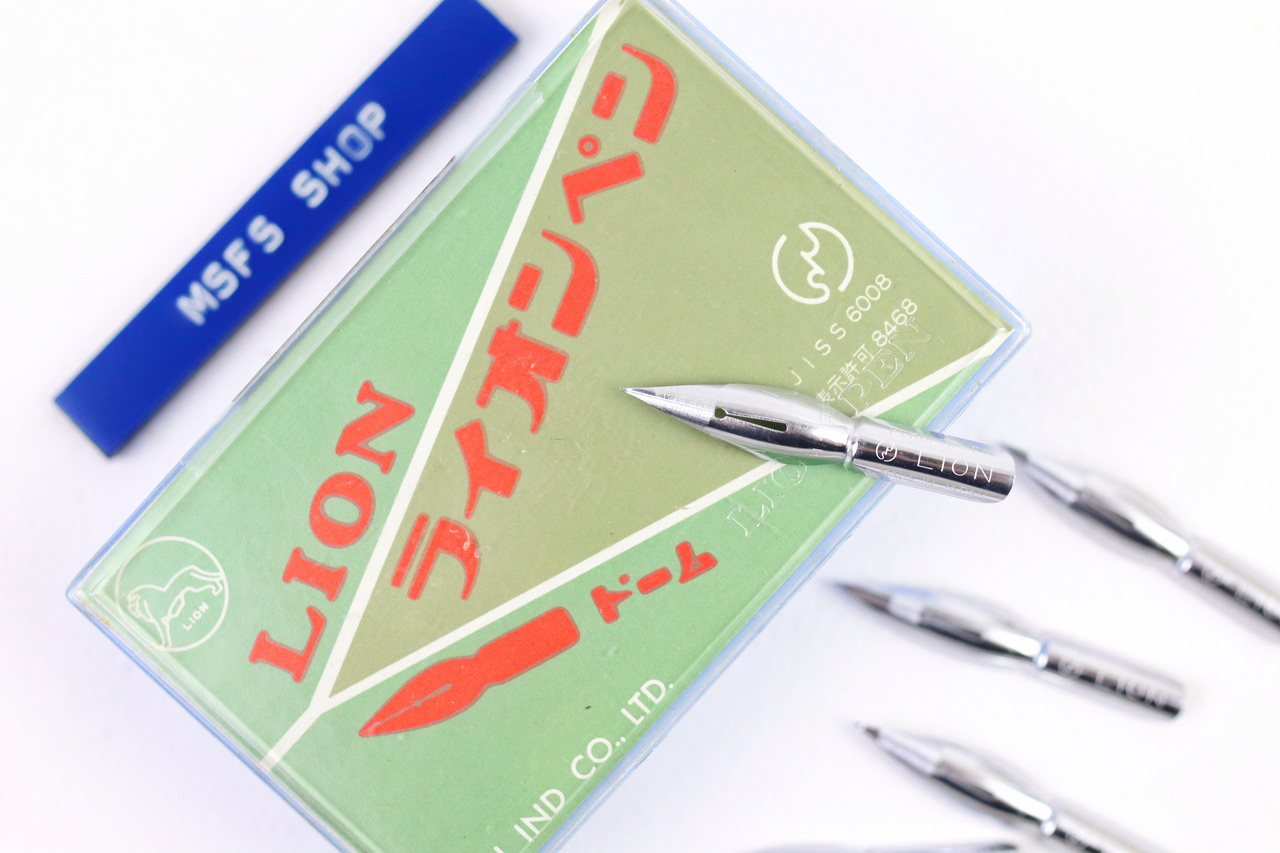 [แบ่งขาย] LION JAPAN หัวปากกาคอแร้ง ปากกาหมึกซึม - 5 ชิ้น ต่อชุด