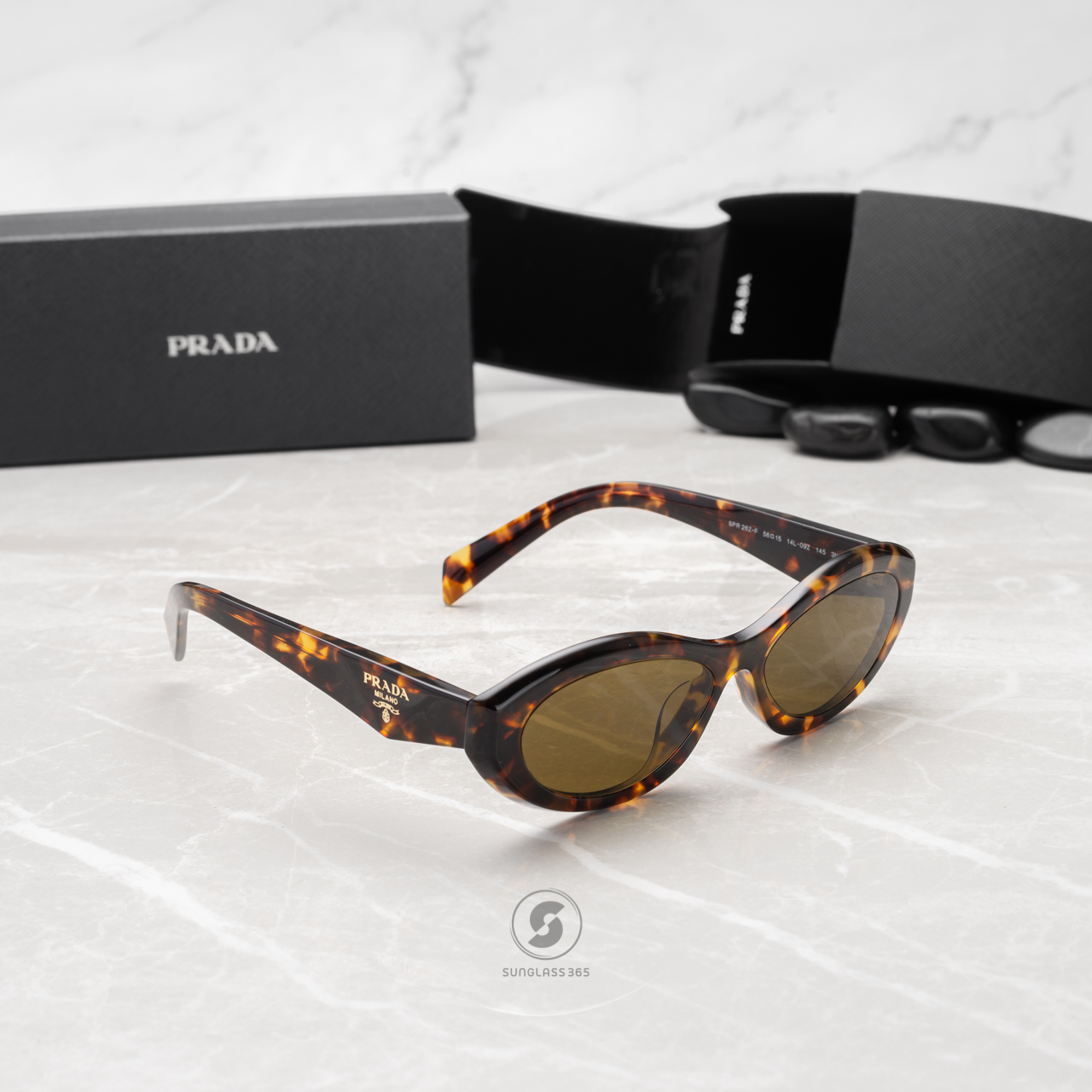 PRADA Symbole PR26ZSF 14L09Z Sage / Honey Tortoise