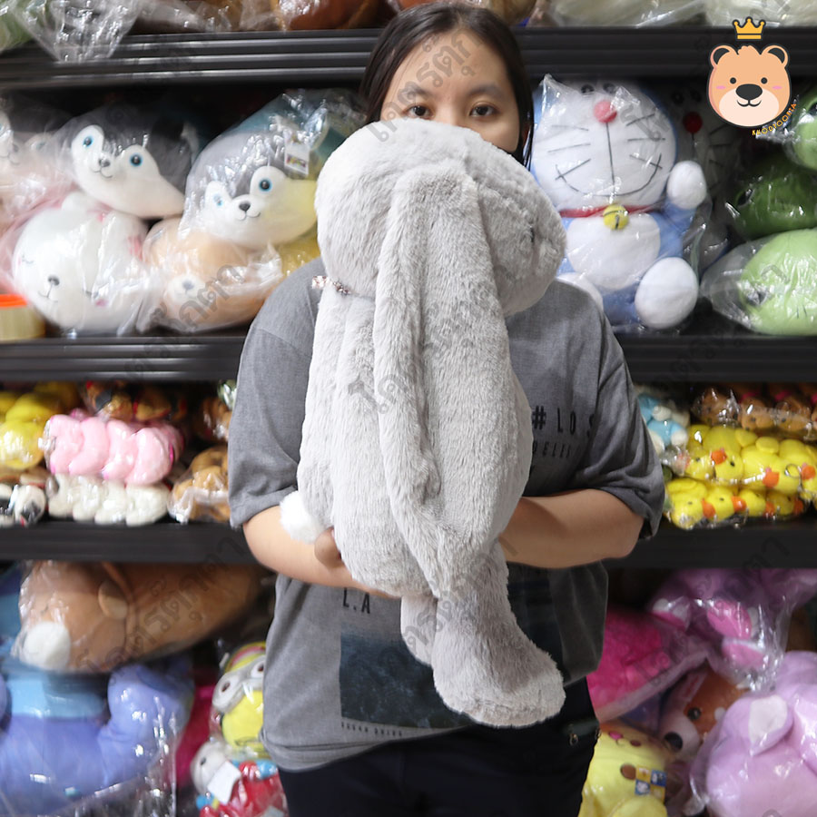 ตุ๊กตากระต่ายใส่ผ้าพันคอ size 60 cm ผ้าแองกุล่า ขนนุ่มพิเศษ งานเกรดห้าง