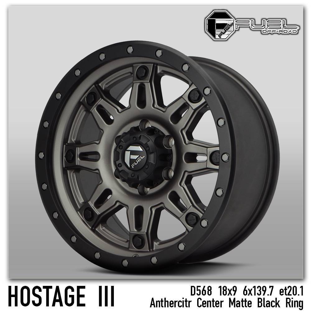 ล้อแม็ก USA. แท้ FUEL HOSTAGE III D568 18x9 6x139.7 ET+20.1 ราคาพิเศษ
