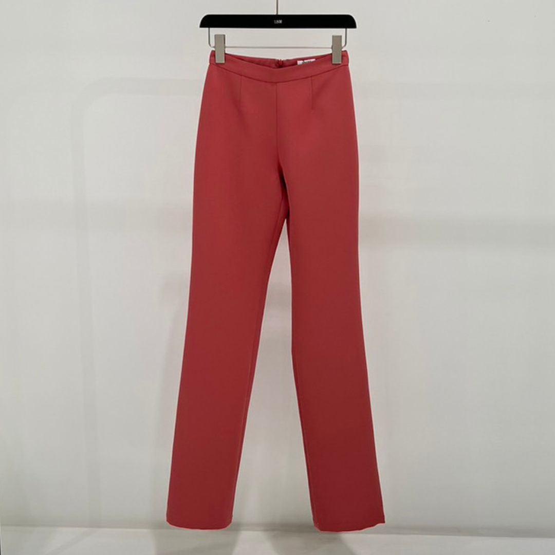 Lism P-028 กางเกงขากระบอกเล็กเอวสูง