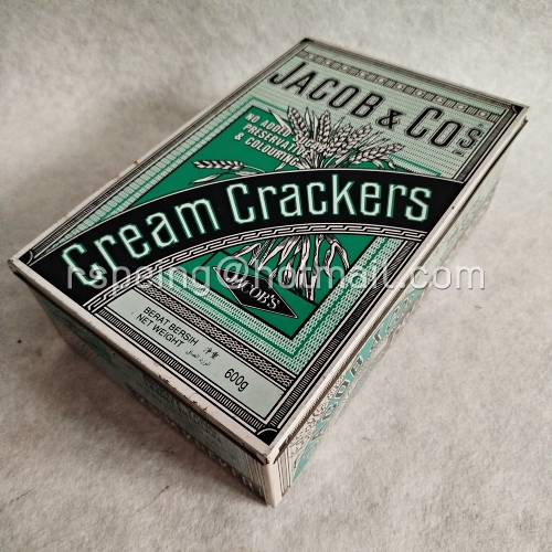กล่องสังกะสีโบราณ Jacob & Co’s Cream Crackers