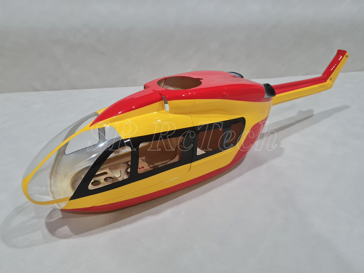 450- EC145 Yellow Red Civil with Belt Tail gear box