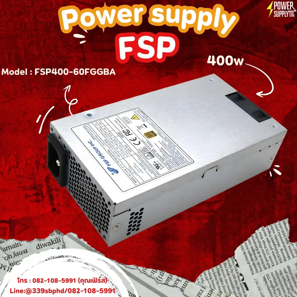 Power supply Server FSP GROUP INC ใหม่ เพาเวอร์ ซัพพลาย เซิฟเวอร์ 400w อะไหล่แท้ Refurbished รับประกันสินค้า