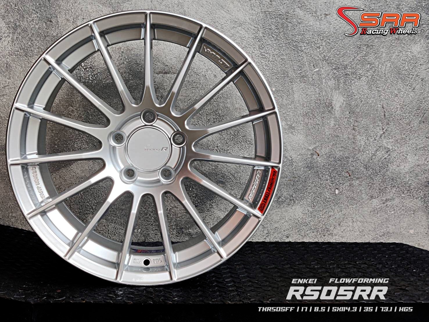 TK-SMART : ENKEI-RS05RR (FLOWFORMING) 17X8.5 5H114.3 +35 HIGH GLOSS SILVER (ซิลเวอร์)