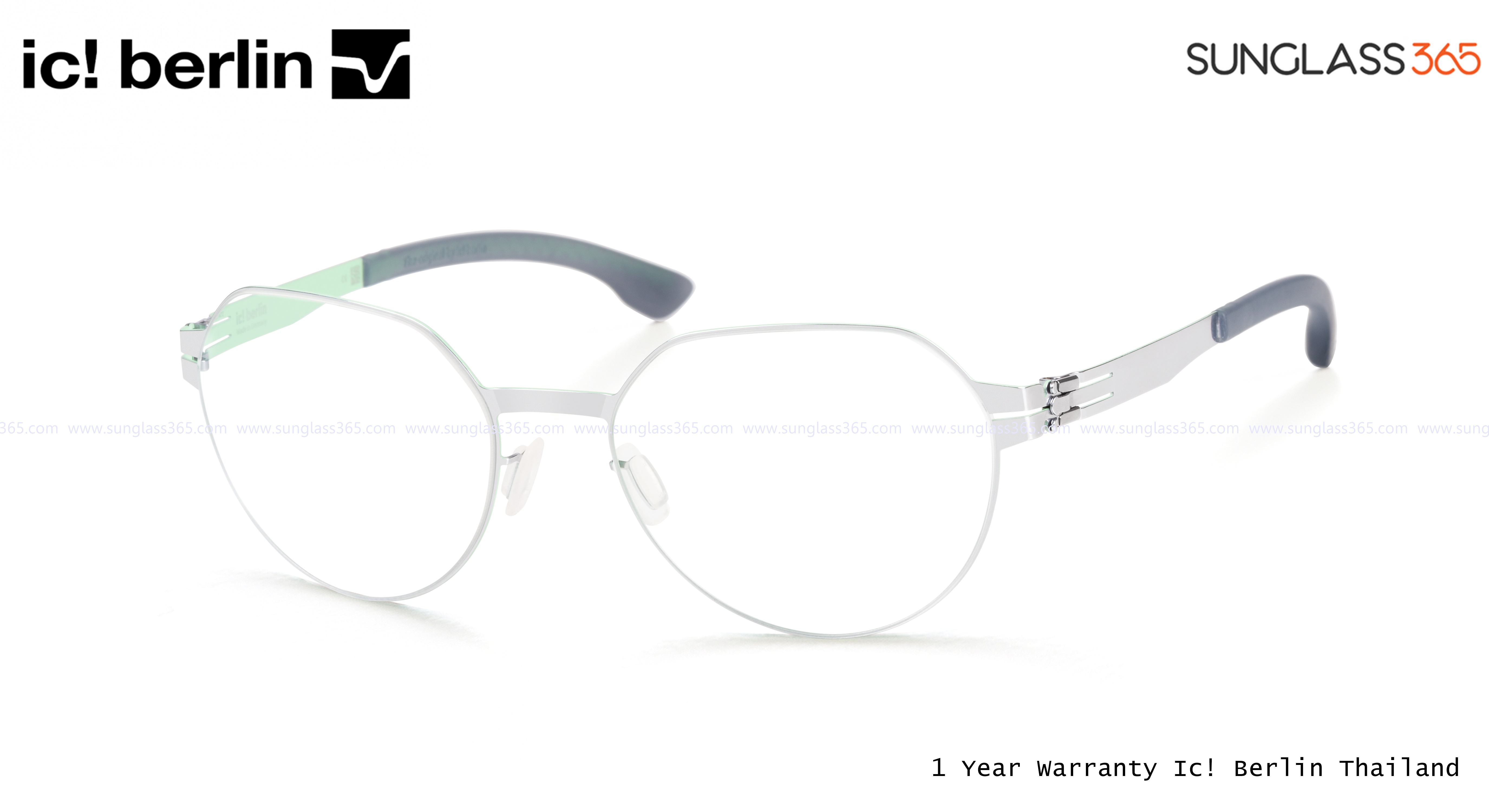 กรอบแว่น IC BERLIN Ksenia E. Silver Mint