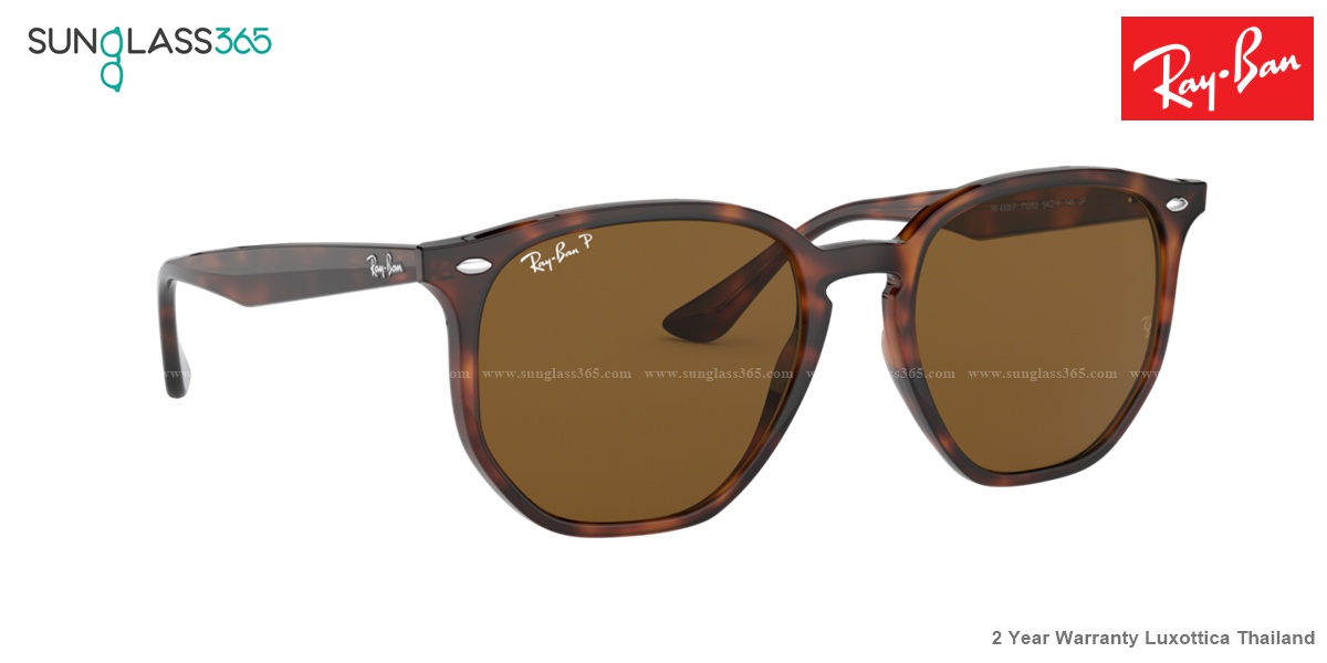 Ray Ban RB4306F Hexagonal 710/83 Brown Polarized