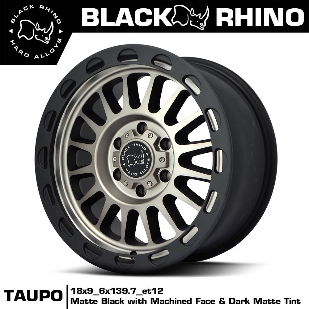 ล้อแม็ก USA. แท้ BLACK RHINO TAUPO 18x9.0 139.7 ET+12 ราคาพิเศษ