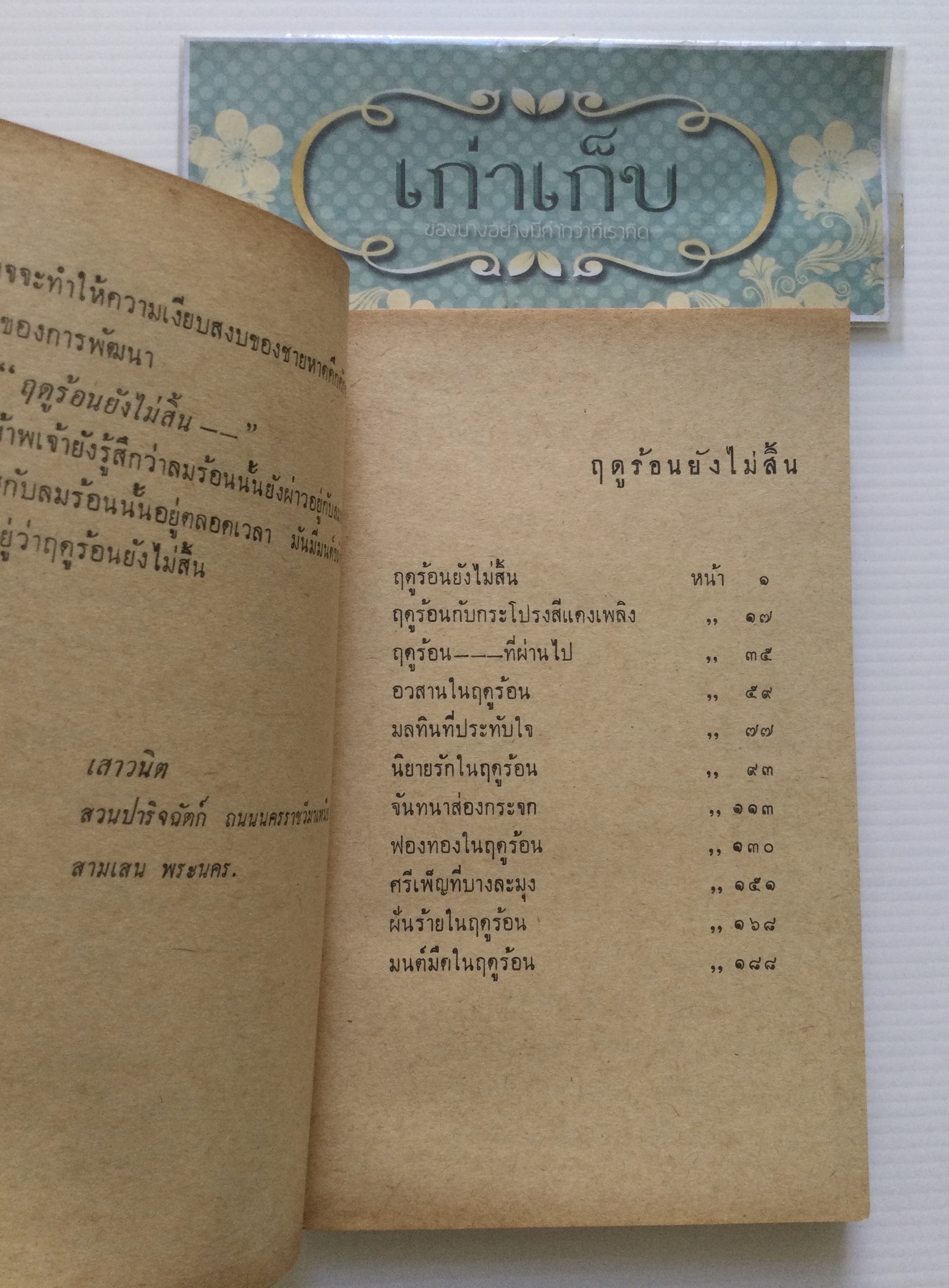 ฤดูร้อนยังไมสิ้น โดย เสาวนิต