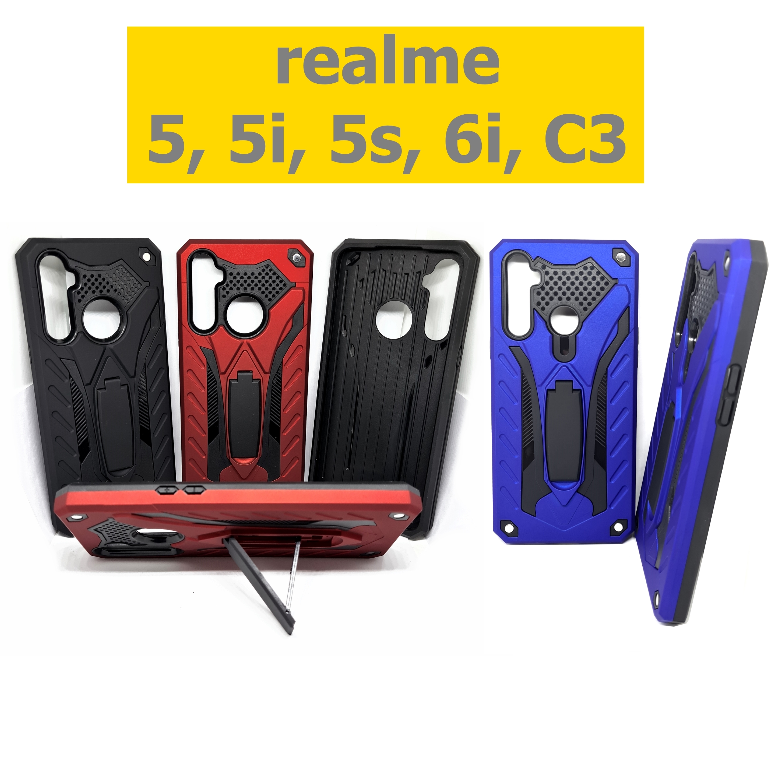 เคสหุ่นยนต์เรียวมี realme 5, 5i, 5s, 6i, C3 กันกระแทก ตั้งได้
