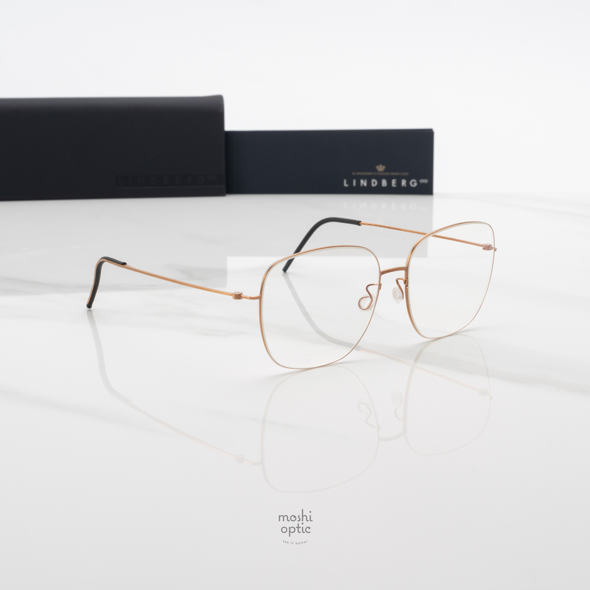 แว่นสายตา Lindberg Thintanium 081 1505L 5544 T850 PU15