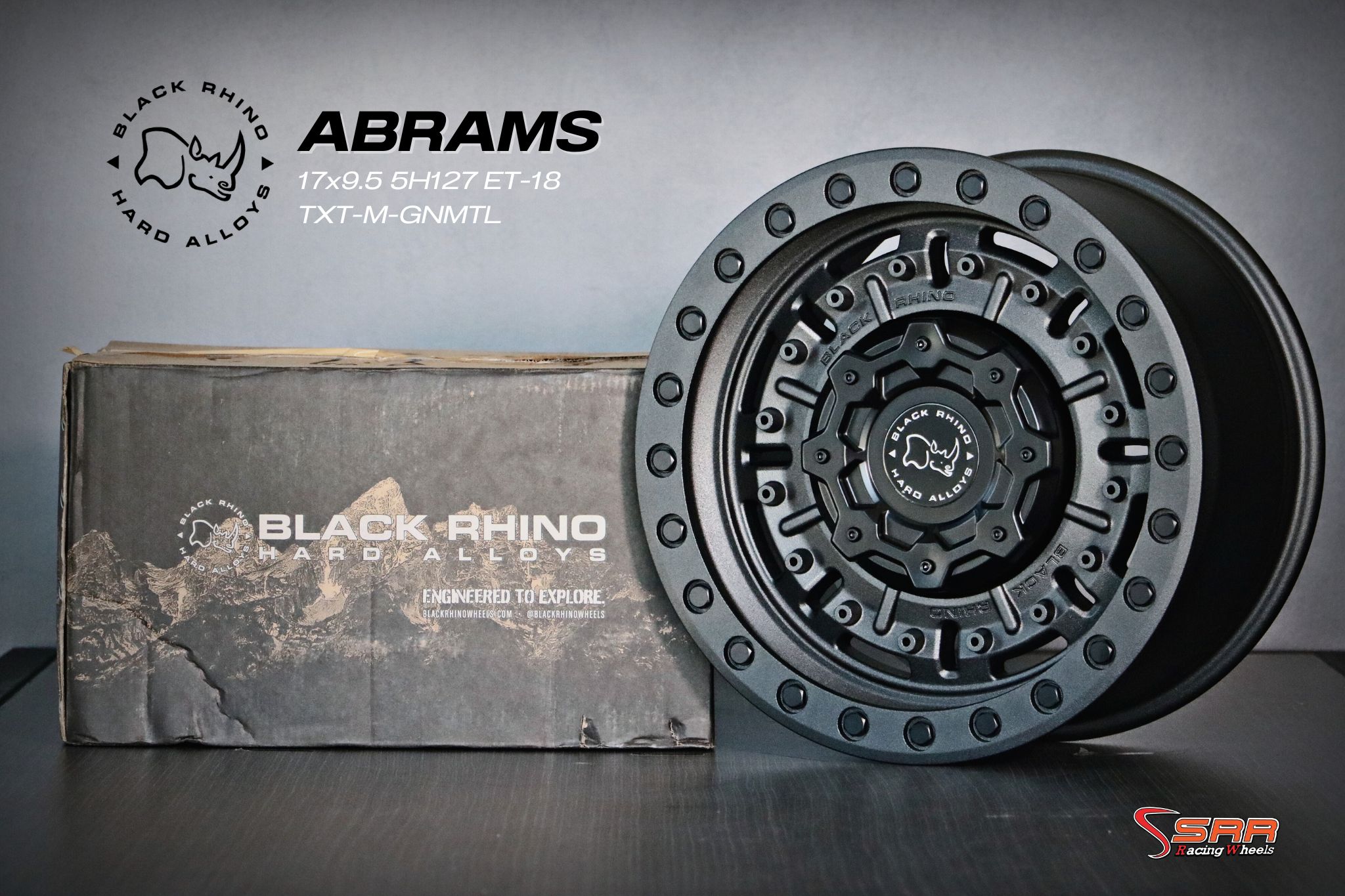 BLACK RHINO ABRAMS ขอบ17 นิ้ว ตรงรุ่น JEEP (5รู127)