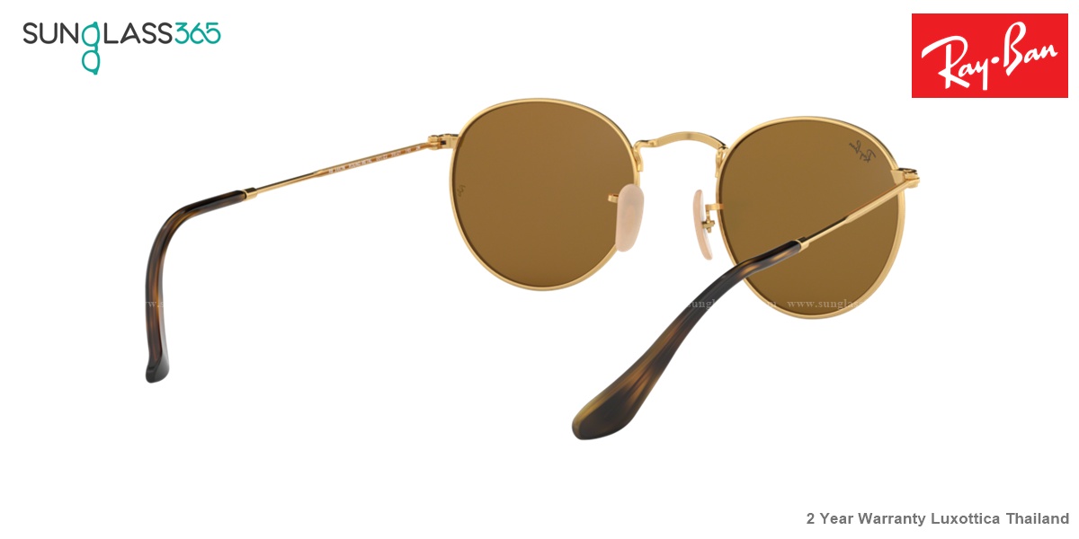 Ray Ban RB3447N 001/Z2 Gold Frame Round Flat Metal 50mm