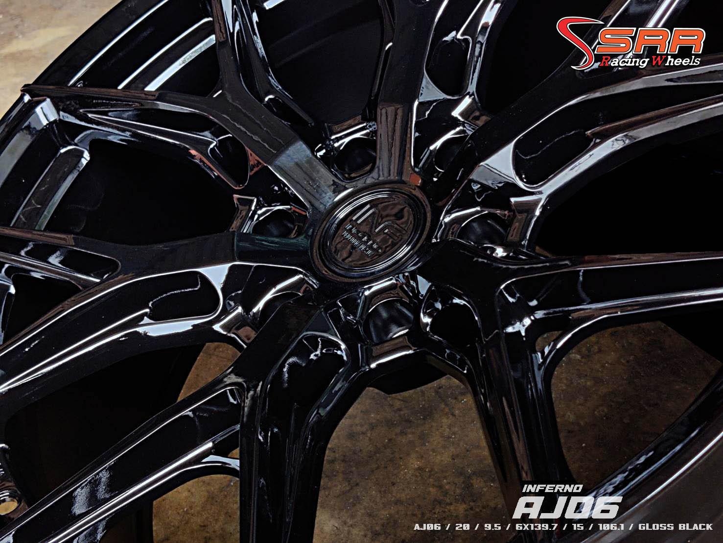 AJ : AJ06 20X9.5 6X139.7 15 106.1 ดำเงา