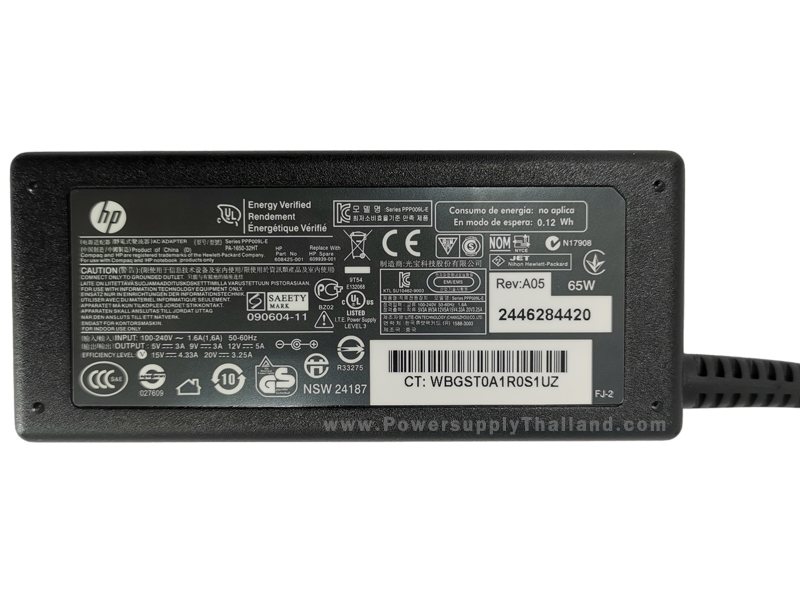 สายชาร์จ โน๊ตบุ๊ค HP PA-1650-32HT 20V 3.25A 65W USB-C ใหม่ คุณภาพดี ราคา พิเศษ AC Adapter HP PPP009L-E 608425-001 65W TYPE-C มีรับประกัน