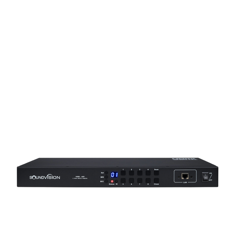 SOUNDVISION VHSW-4681 เครื่องสลับสัญญาณภาพ HDMI Switcher 8 in / 1 out : 4K@60Hz