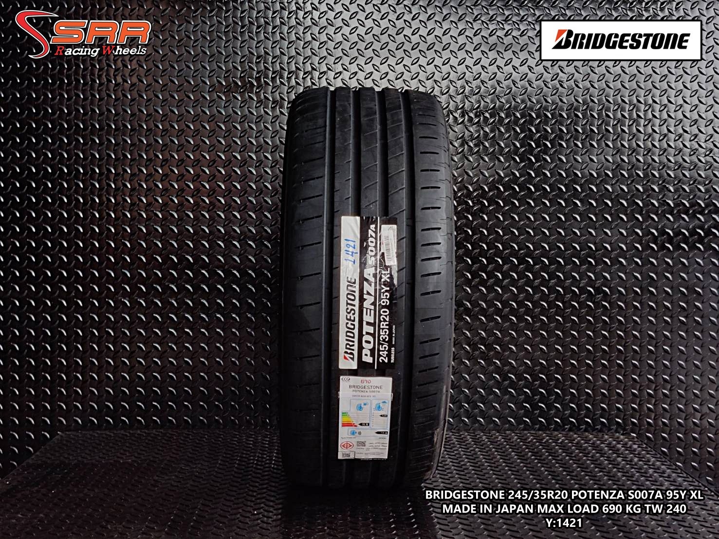 BRIDGESTONE 245/35R20 S007A ปี2021 ราคาถูก