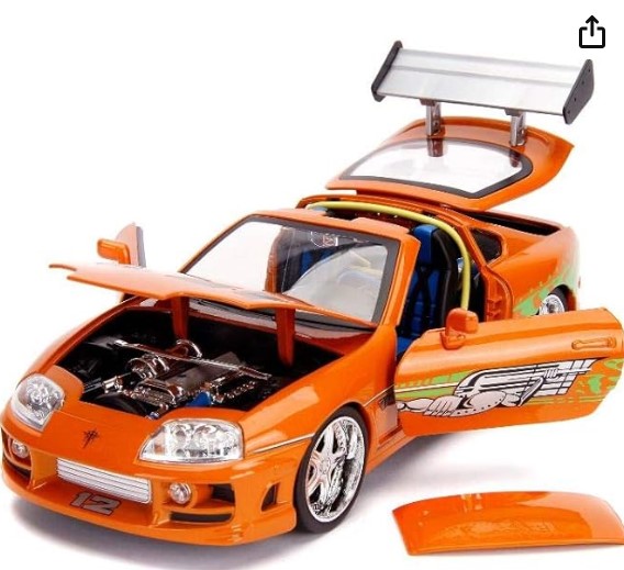 โมเดลรถ โมเดลรถยนต์ Toyota Supra และ โมเดล brian 3 นิ้ว 3