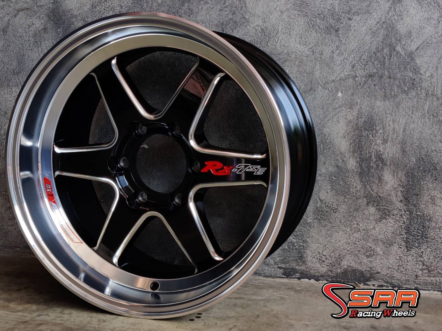 OASIS : RX7SE 18X9.5 6X139.7 22 GBLP+M+RX7SE (ดำขอบเงากลึงเงา)