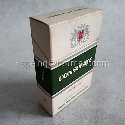 กล่องบุหรี่ (กระดาษ) Consulate Menthol Fresh Filter Tipped Cigarettes