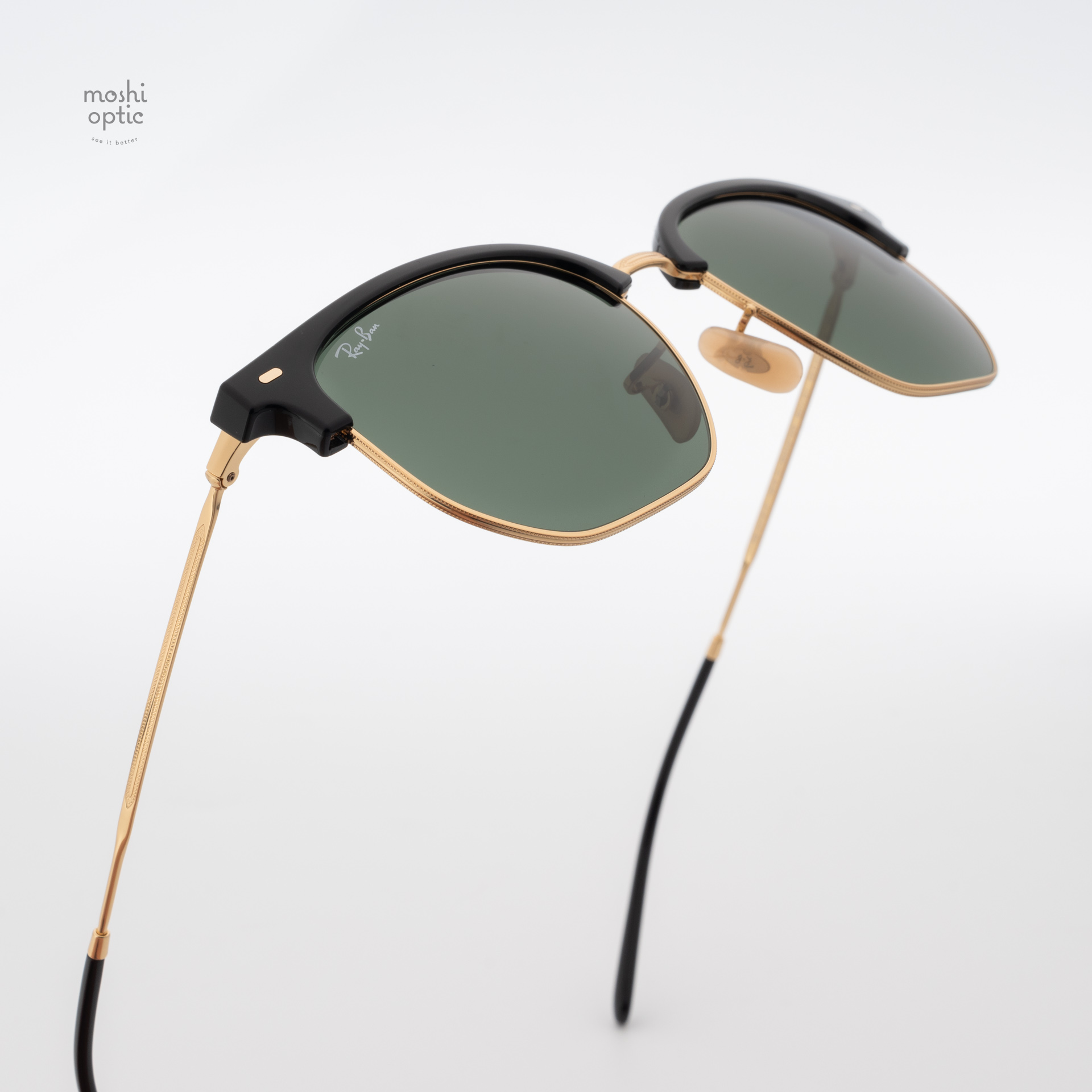 Ray-Ban New Clubmaster RB4416F 601/31 Black on Green