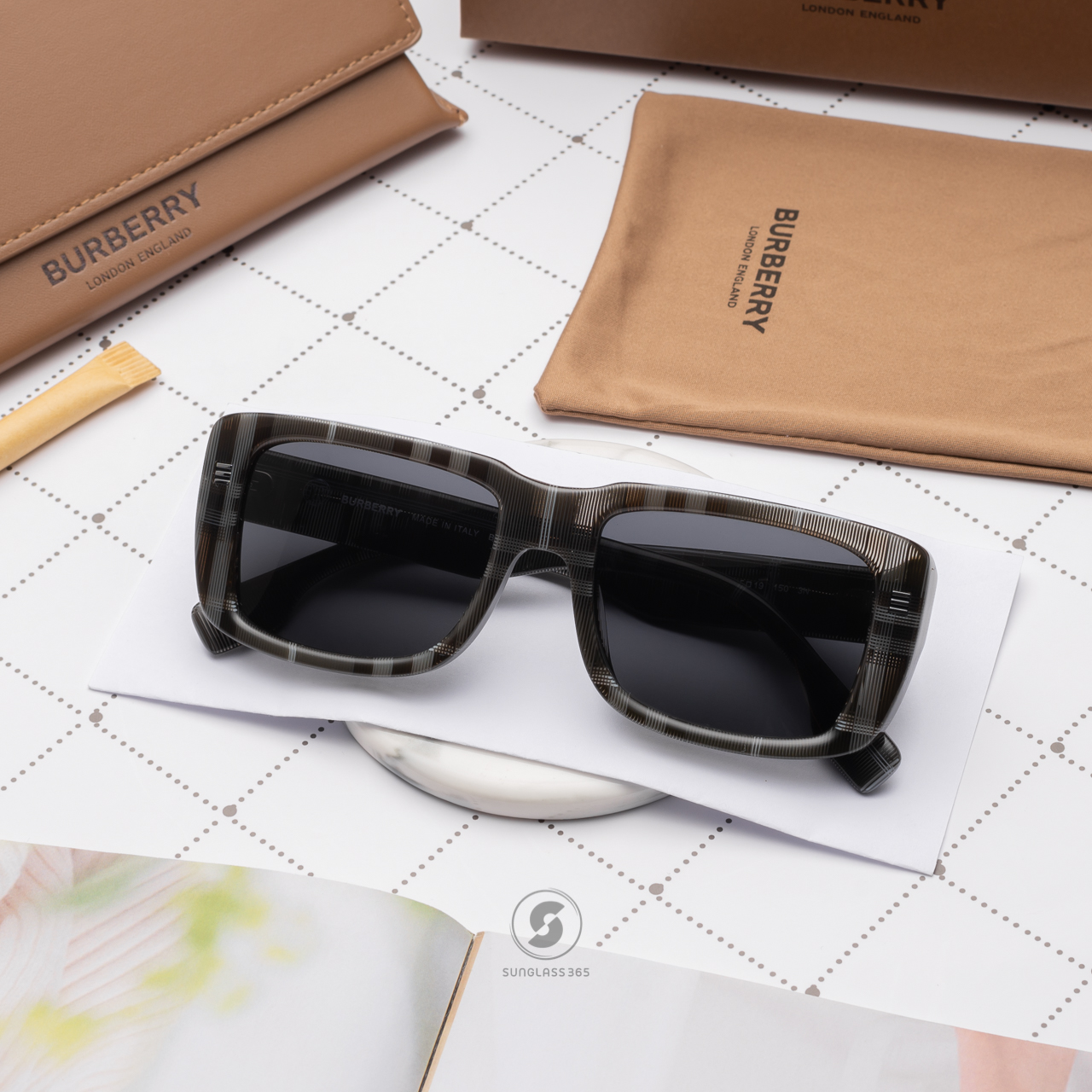 BURBERRY JARVIS BE4376U 380487 Charcoal Check
