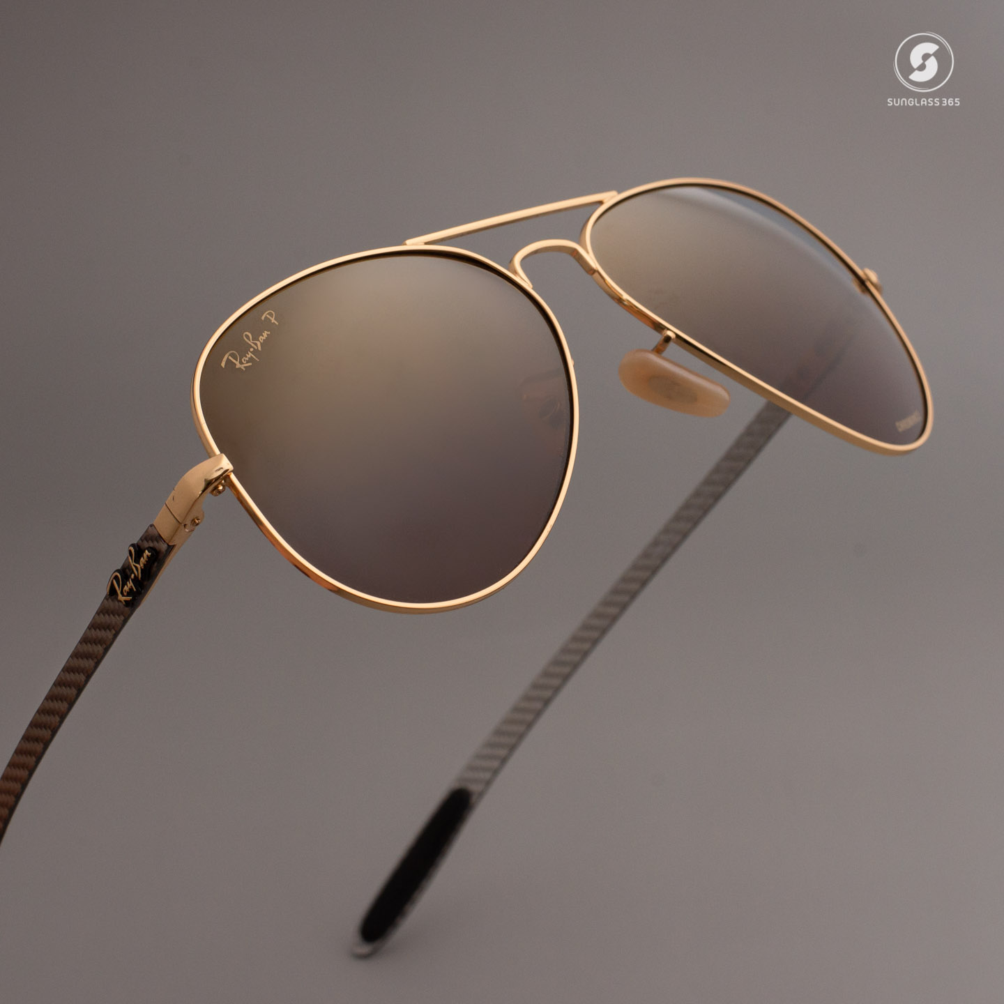 Ray-Ban RB8317CH 001/6B Carbon Fibre Mirror Chomance Polarized