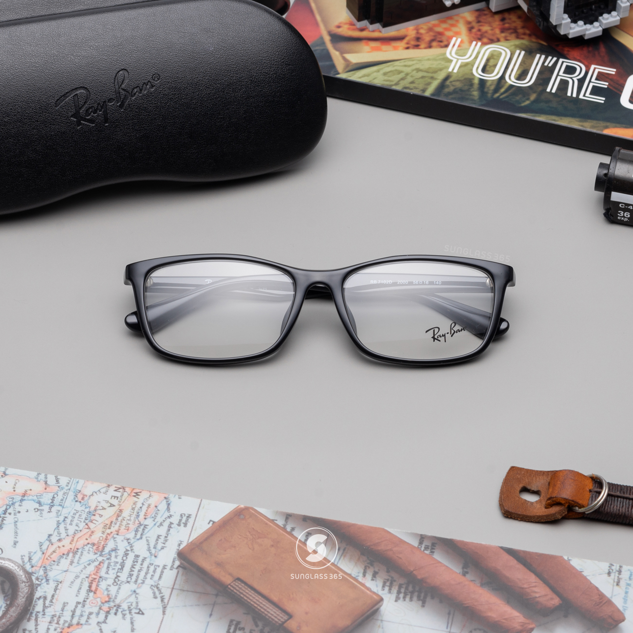 Ray-Ban RX7102D 2000 Shiny Black