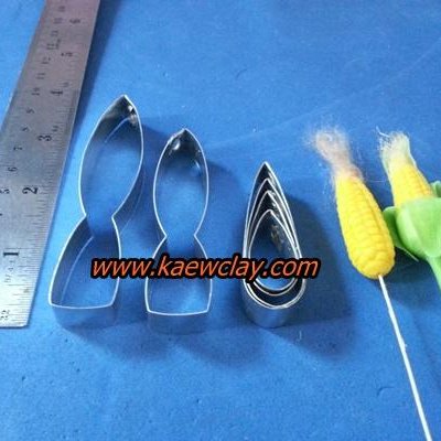 พิมพ์อลูมิเนียมตัดต้นและฝักข้าวโพด(Aluminum mold cutter Maize(corn) + leaves )