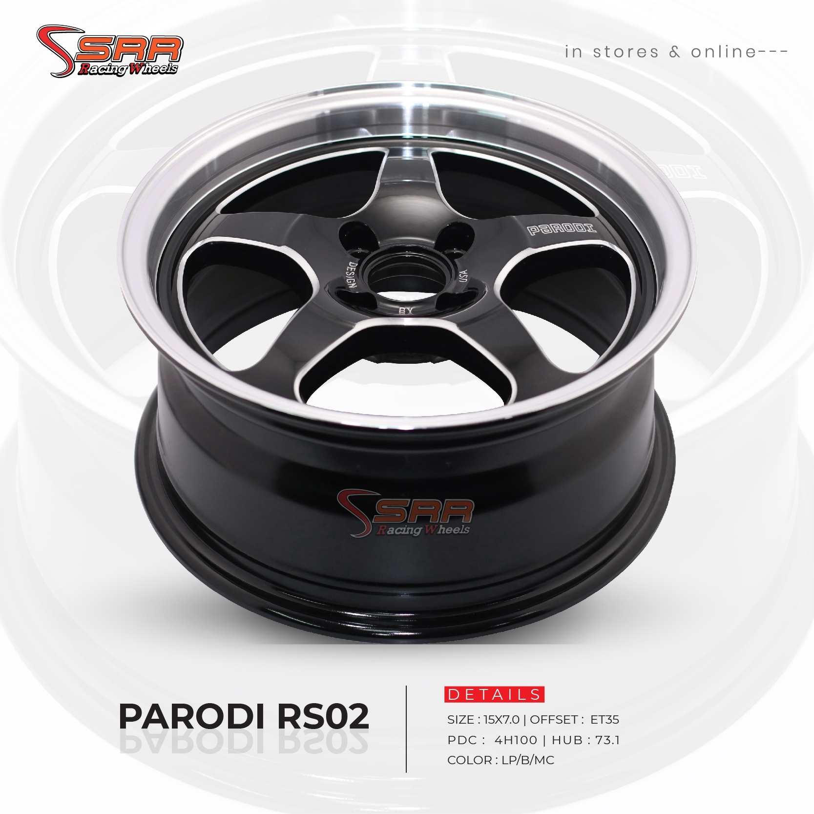 PARODI RS02 ล้อแท้ ! ขอบ15