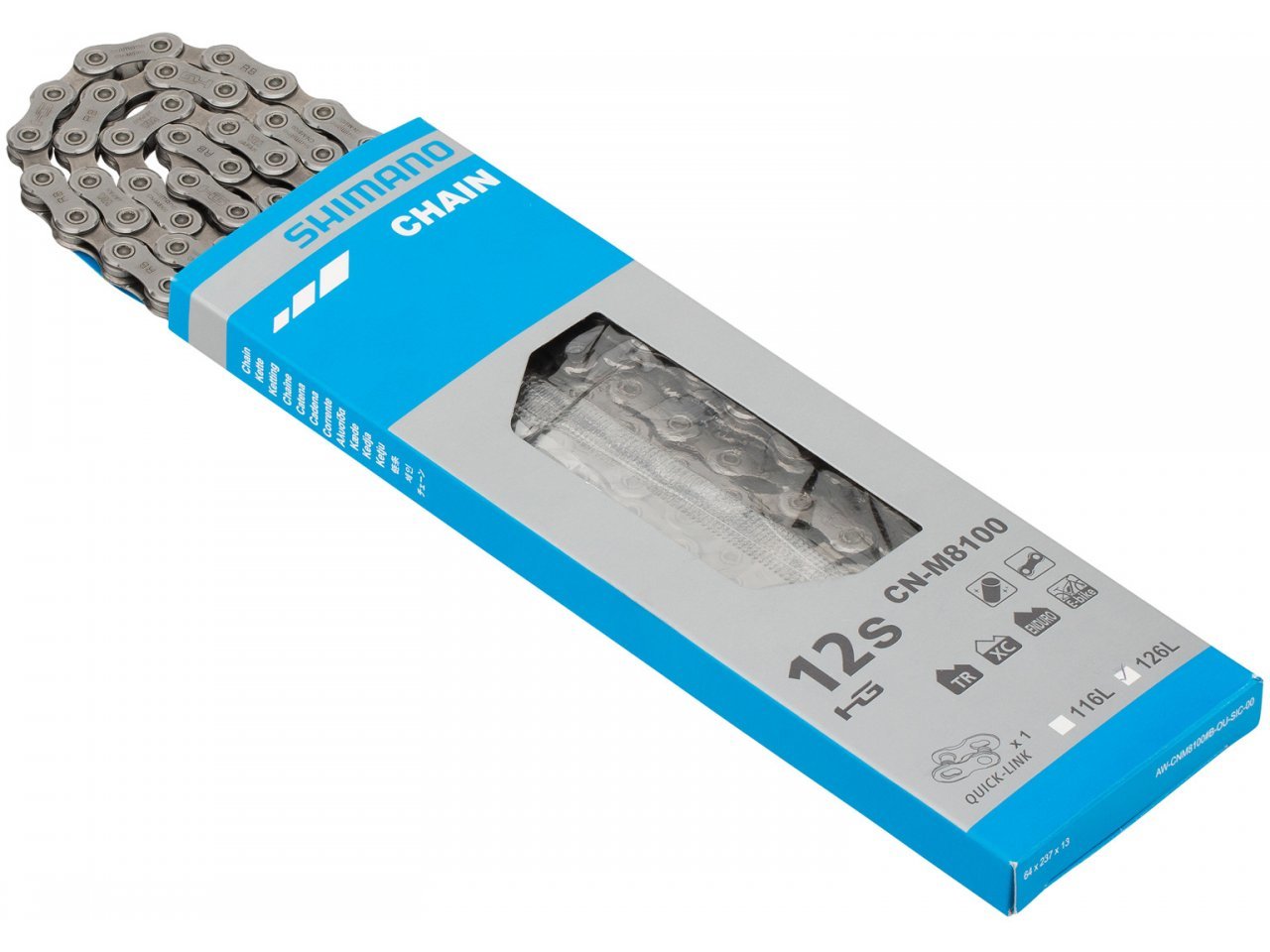 Shimano Deore XT CN-M8100 Chain 12sp 126L. โซ่ พร้อมปลดเร็ว