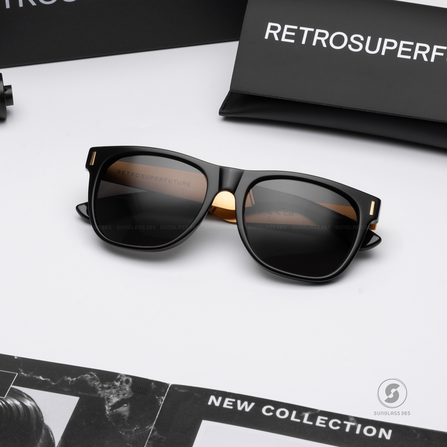 แว่นกันแดด SUPER SP 6DZ Classic Francis Black Gold