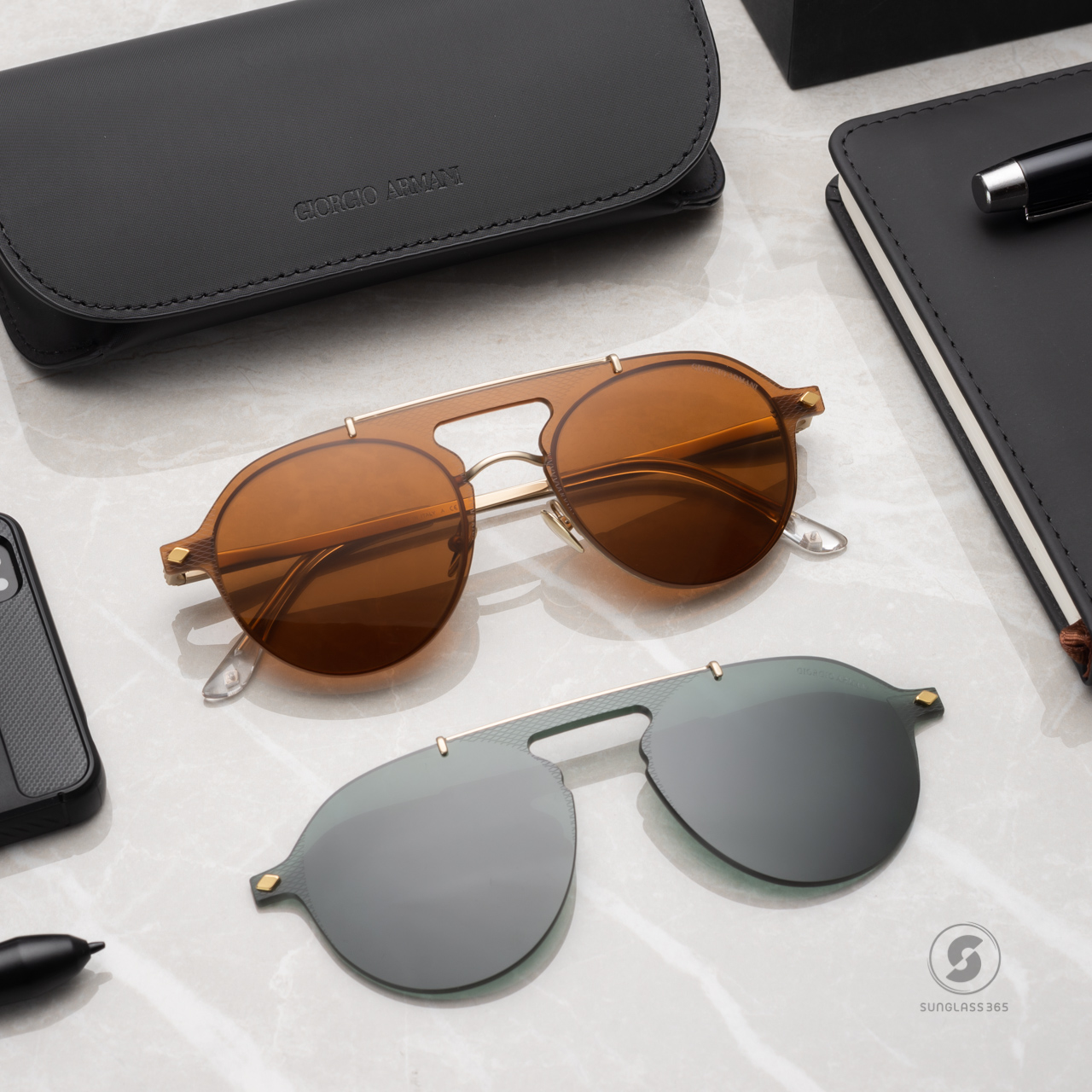 กรอบแว่น Giorgio Armani AR6107 30021W + Clip On