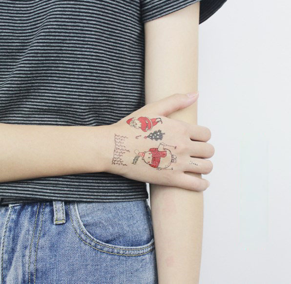 Tattoo Christmas สติ๊กทูคริสต์มาส แทททู #A