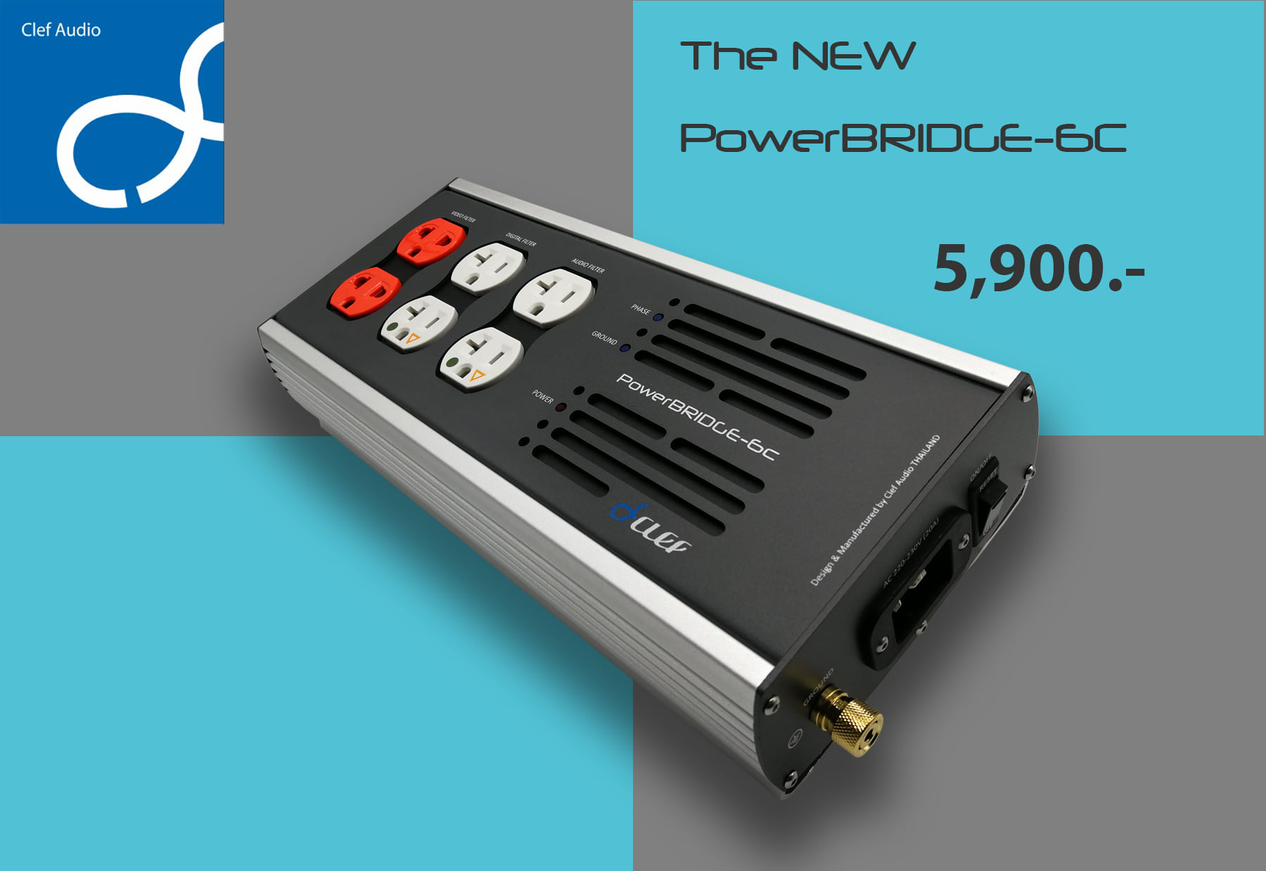 Clef PowerBRIDGE 6C ปลั๊กกรองไฟสำหรับเครื่องเสียง