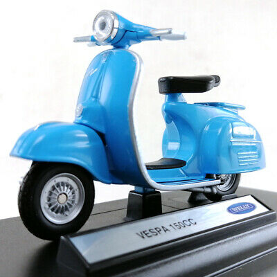 ขาย พรีออเดอร์ โมเดลรถเหล็ก โมเดลรถ มอเตอร์ไซค์ Vespa 1970 150cc น้ำเงิน มี โปรโมชั่น