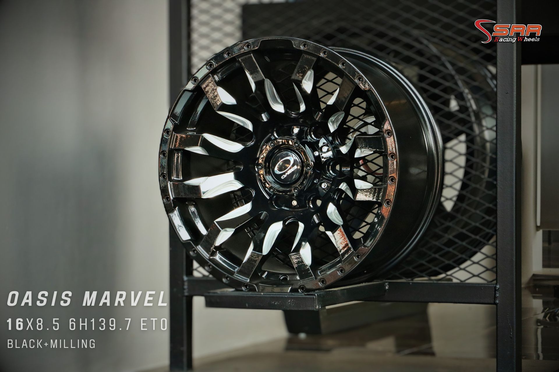 OASIS MARVEL ขอบ16 สีดำ คลีปเงิน