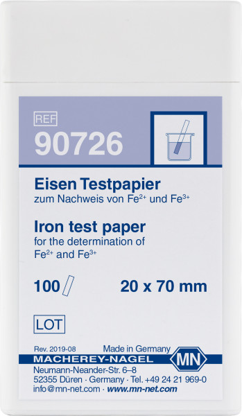 Iron test paper 90726 กระดาษทดสอบเหล็ก 10 mg/l
