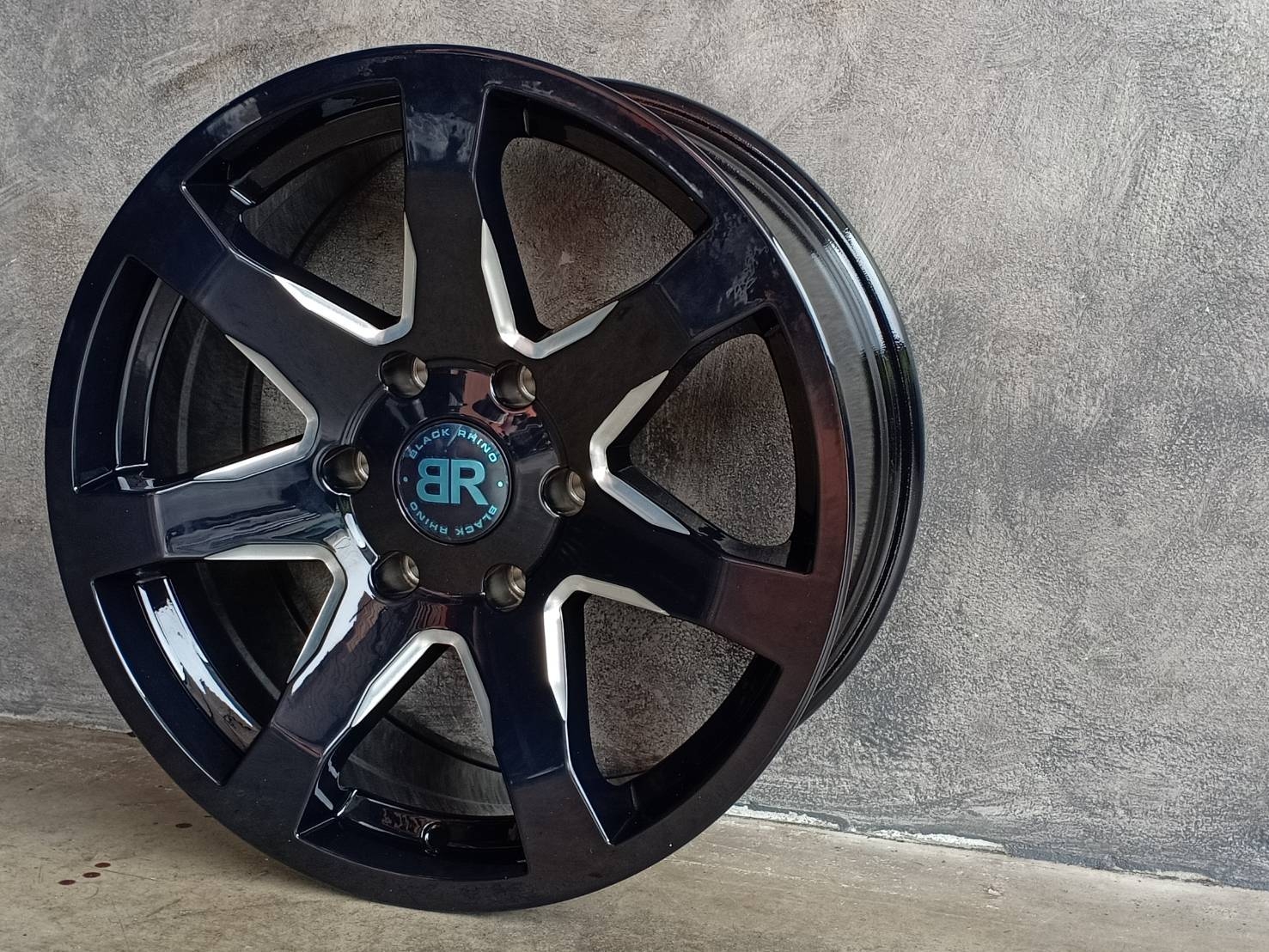BLACK RHINO MOZAMBIQUE (ROTARY FORGED) 18X8.5 6X139.7 20 GLOSS BLACK W/MILLED SPOKES