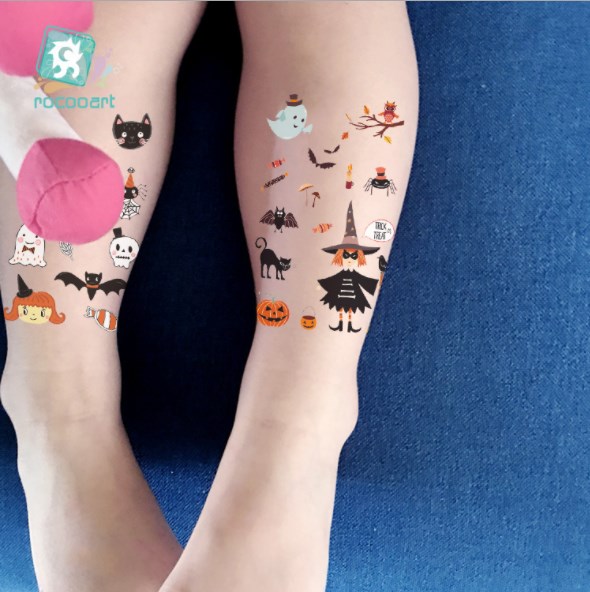 Tattoo Halloween สติ๊กทู สติ๊กเกอร์แต่งหน้าลายฮาโลวีน #C