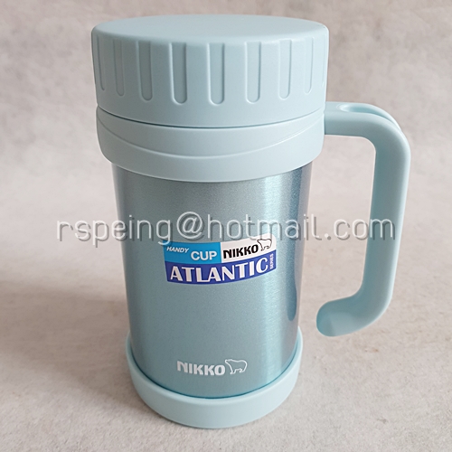 แก้วน้ำสเตนเลสสูญญากาศ Nikko Stainless Steel Thermal Handy Cup (TA-CHX50) สีฟ้า พร้อมกล่อง