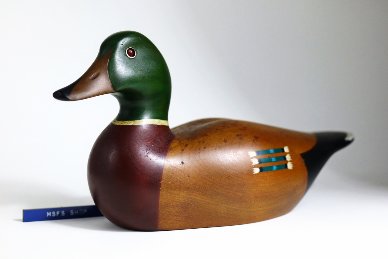 [Vintage] เป็ดไม้ขนาดใหญ่ แบบที่ 1 - MANY Manufacturers co., Ltd. No.25 - Vintage Wood Decoy Duck