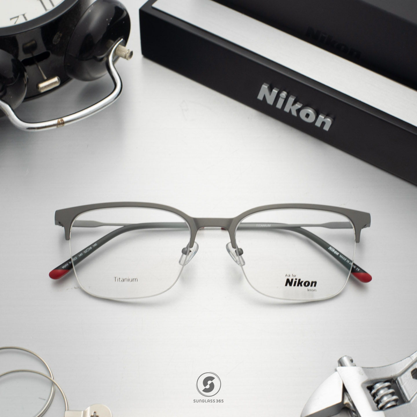 NIKON Frame NC1022 141 Red Color Touch Series Matte Dark Grey